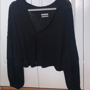 Brand New V Neck with Bubble Sleeves UO Sweater